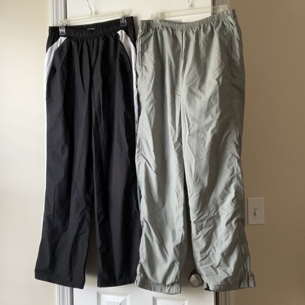 Black and Gray Track Pants Set, 2000’s style